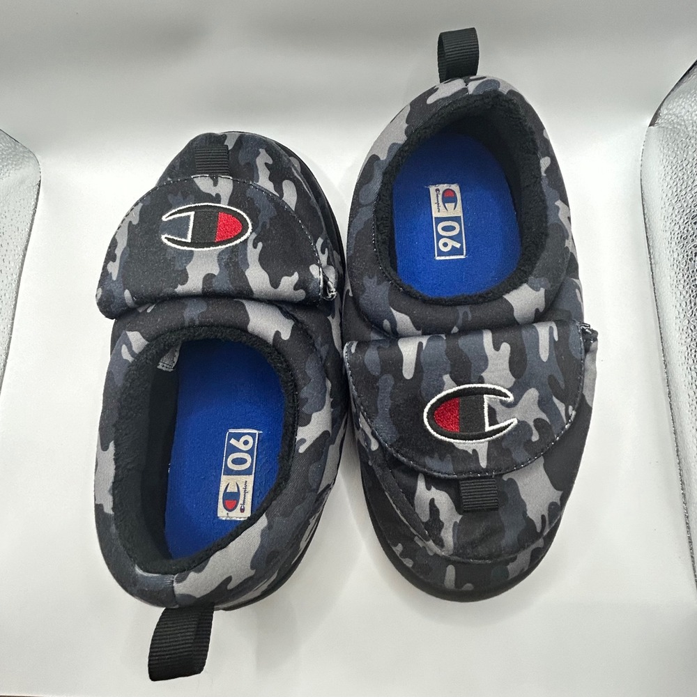Champion Kids Camo Indoor/Outdoor Slippers with pockets size 6Y - Picture 5 of 12